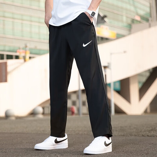 耐克（NIKE）官方裤子男裤2025秋季新款运动裤跑步健身训练宽松透气男士卫裤 DM6627-010/黑色梭织 XL 180（建议140-160斤）