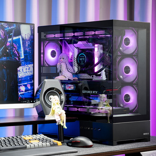 Patriot (aigo) Xingcanlan SE Black Gaming Computer Desktop Host Case Dual 360 Water Cooling Positions Support Back Plug/ATX Motherboard/270 Sea View Room/5090 Graphics Card