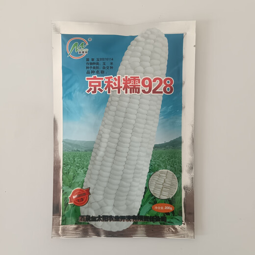 Zhongleduo Jingke Nuo 928 white corn seed high-yielding disease-resistant hybrid first-generation national-approved white waxy corn seed sown in spring and autumn Jingke Nuo 928 200g original bag