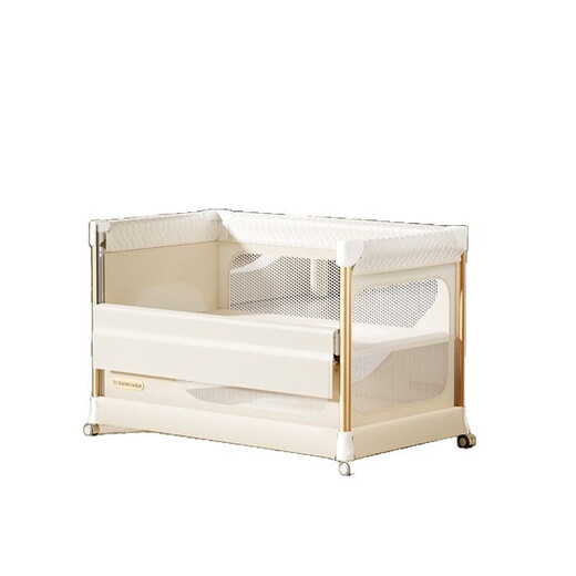 Karmababy Karman Crib Foldable Movable Multifunktion tragbares Neugeborenes Baby Spleißbett 4D Matratze + Mückennetz + Rocker + Korb + Windel Tabelle