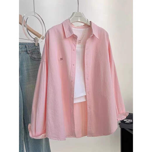 Yisijiu yellow age-reducing Korean style shirt jacket for women spring and autumn French loose slim long-sleeved shirt with cardigan top trendy yellow L recommended 105-115 Jin Jin is equal to 0.5 kg