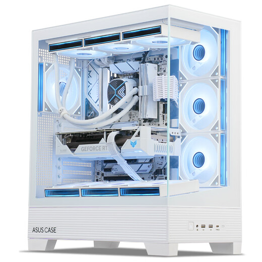ASUS (ASUS) ASUS ROG family bucket assembly computer sea view room R7 7800X3D/R7 9800X3D barebones Tianxuan host pure white Xiaofuxue desktop computer 9800X3D barebones + 32G + 5.0 solid state丨 Xiaofuxue version