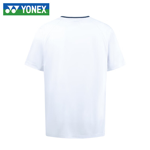 尤尼克斯（YONEX）25新款羽毛球服男款短袖速干大赛服网球比赛团购印字 男士短袖110155BCR-756珍珠蓝 XL