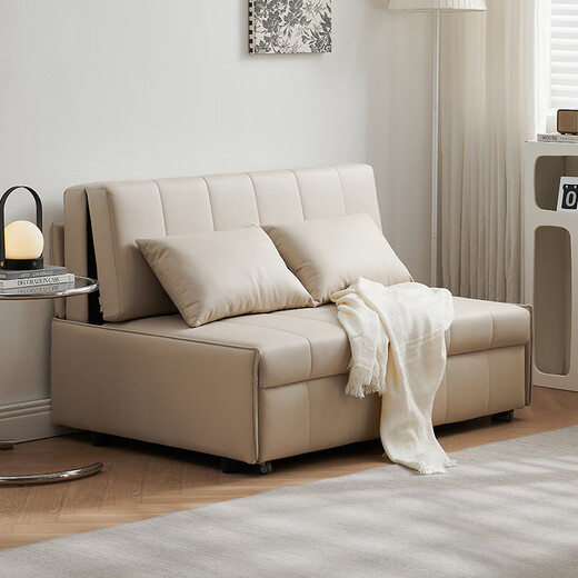 Winterbär modernes einfaches Sofa Bett falten doppelt gebrauchte Balkon kleines Wohnzimmer Renner Multifunktionslagerungssofa 155 cm Sofa Bett [kratzfeste Katzenkratzer] Latex + Schwamm + Violett