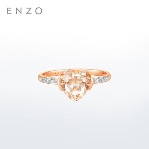 ENZO Classic Colorful 18K Love Morganite Diamond Ring for Women EZV318 Birthday Gift No. 11