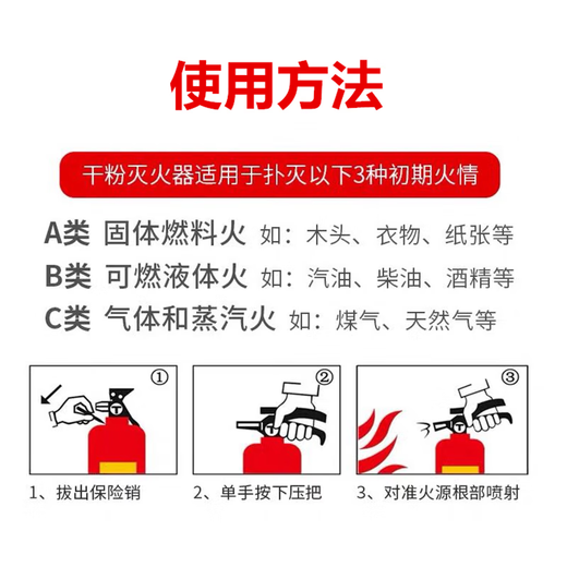 Zuimi car-mounted fire extinguisher for private cars 1KG for home use 2KG portable dry powder national standard car annual inspection 1KG dry powder fire extinguisher (national standard) for cars