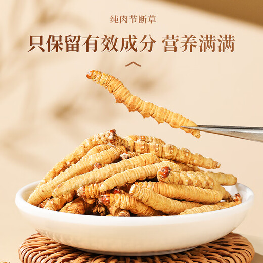 High-altitude Cordyceps sinensis in Tibetan areas, selected large-sized Cordyceps nourishing products, 10 grams of whole insect pure meat festival, fine whole insect meat festival [without grass head]