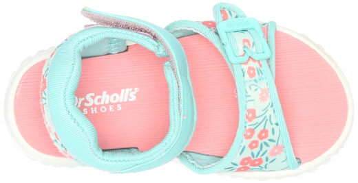 Shuangjian Dr. Scholl s Children's Baby Girl Time2play Toddler Sports Sandals Aqua Blue Floral Nylon 6 Infant