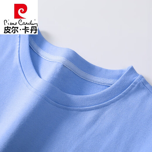 Pierre cardin (pierre cardin) hatless sweatshirt for women loose round neck pullover Korean style wear blue long-sleeved spring and autumn outfit 2025 new top Y6172 baby blue long sleeve M (recommended 80-105 Jin [Jin equals 0.5 kg])