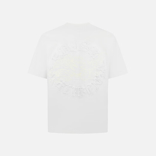 Evisu Fu Shen 2025 Sommer Neues Produkt Herren Drachenmuster gedruckt lose T-Shirt Weiß L [lose optional 1 Größe]