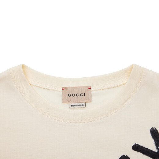 
Gucci (GUCCI) 2023 new products, boys and children's letter printing round neck short-sleeved T-shirt, New Year's gift, beige 5751 beige 575114 XJEZI 9756 M 4A/4 years old/104c