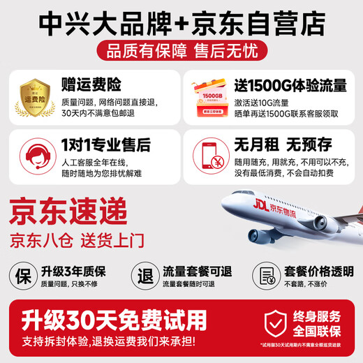 ZTE original portátil wifi6 soporte sin tarjeta móvil equipo 5G / 4G tarjeta de red inalámbrica portátil punto de acceso de red de acompañamiento tráfico general nacional ilimitado 2025 producto auténtico oficial