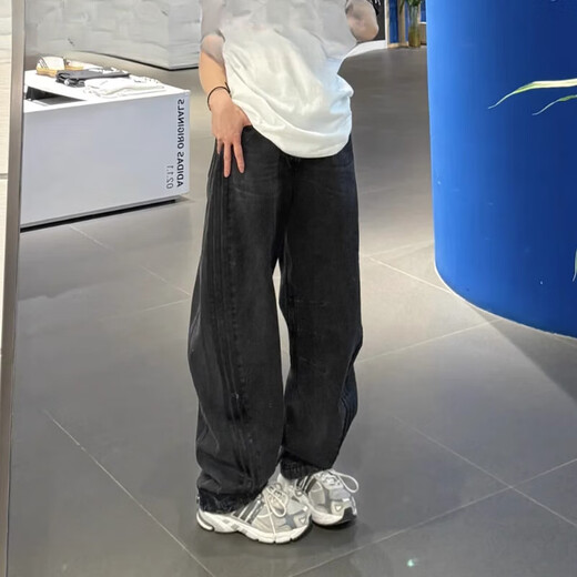 阿迪达斯 （adidas）三叶草女子复古渐变效果水洗牛仔运动长裤JX9214/9212/9213 浅牛仔蓝JX9212 29