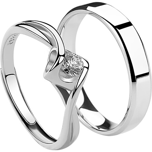 Zhou Taisheng's ring couple, a pair of men's and women's diamond rings, and a beautiful wedding box. You need to place an order silently and note the size. They will stay together for a lifetime.