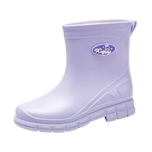 JCZS Bottes de pluie de qualité allemande pour tube à mi-bas pour femmes Nouveaux étanches et non-glissages à placer la semelle douce de Rider sans pistage Super doux pourpre 36