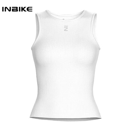 INBIKE cycling sweatshirt women's quick-drying vest short-sleeved top sweat-absorbent breathable road cycling bottoming shirt white vest S
