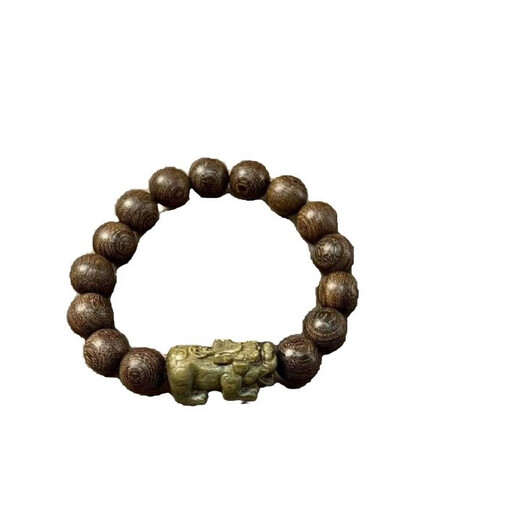 Bracelet perlé de bois de santal vert en bois de santal en bois vert pour hommes et femmes perles bouddhistes littéraires pour hommes et femmes style chinois de style ancien