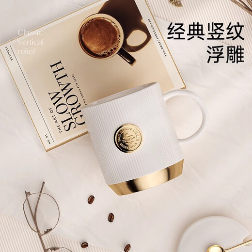 Vanow保温杯咖啡杯女生情人节礼盒套装送女朋友定制生日礼物教师节礼品 樱花粉【陶瓷内胆+礼盒】 500ml