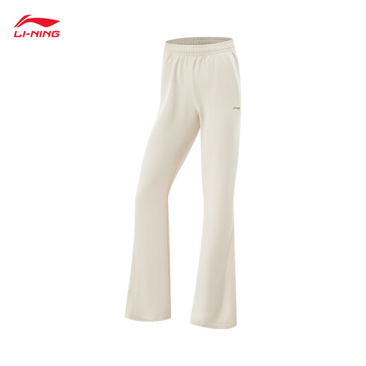LI-NING MICRO-FLARE-HOSEN FÜR Women 2025 Sommer neue Fitness-Serie Mode hautfreundliche und komfortable Sporthosen AKLv718 Dune Khaki-5 L