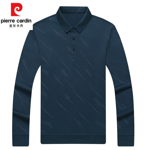
Pierre cardin spring and autumn men's t-shirt long-sleeved 2025 new middle-aged casual men's thin dad printed T-shirt Navy 829 L 170 Suggestions [120-140Jin [Jin equals 0.5 kg]]