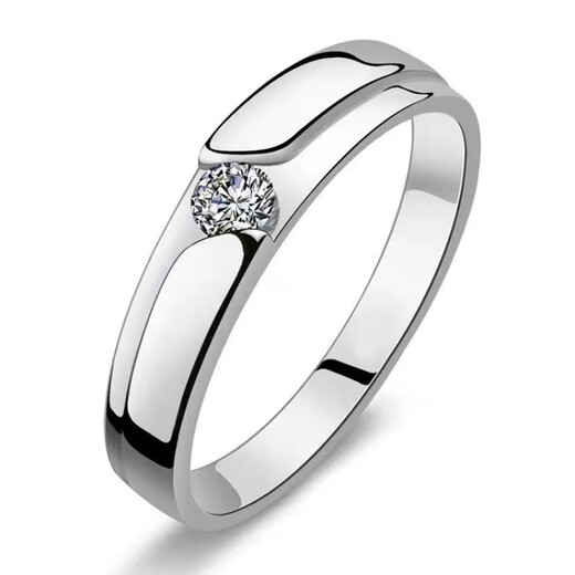 Guanpu Pavilion Fat Donglai's same style pt950 platinum couple ring PT950 moissanite new misaligned micro-set men and women marriage request, women's model (size 8-24, take a photo and leave a message)