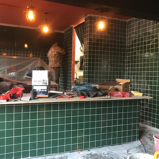 XMSJ北欧厨房卫生间小白砖简约九宫格马赛克墙砖餐厅墨绿色瓷砖 97 柠檬黄 9715M 3030