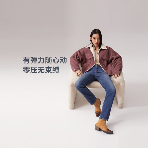Levi's李维斯冬暖系列24秋季新品女士724高腰直筒牛仔裤