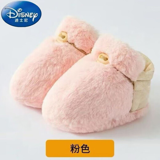 Disney newborn foot covers cotton thickened foot covers for men and women 0-12 months baby soft sole shoes brown (with velvet foot protection) inner length 12CM (recommended 0-12 months)