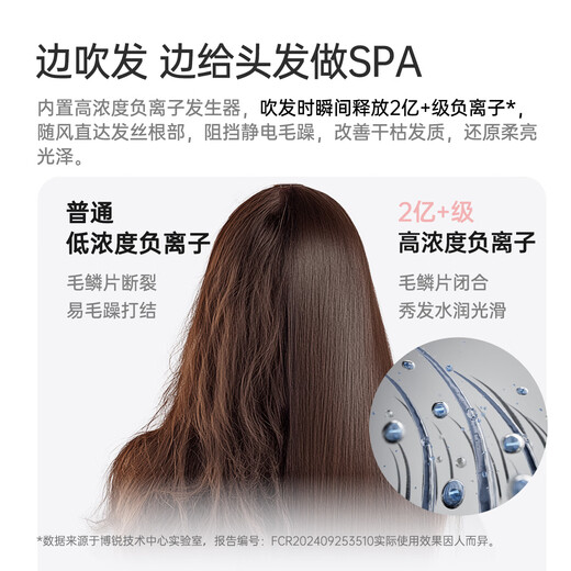 POREE high-speed hair dryer for household use with 200 million+ negative ions for hair care, strong wind, quick drying and noise reduction, portable high-power hair dryer as a holiday birthday gift for your girlfriend, NTC intelligent constant temperature system, True Love Powder PH1651