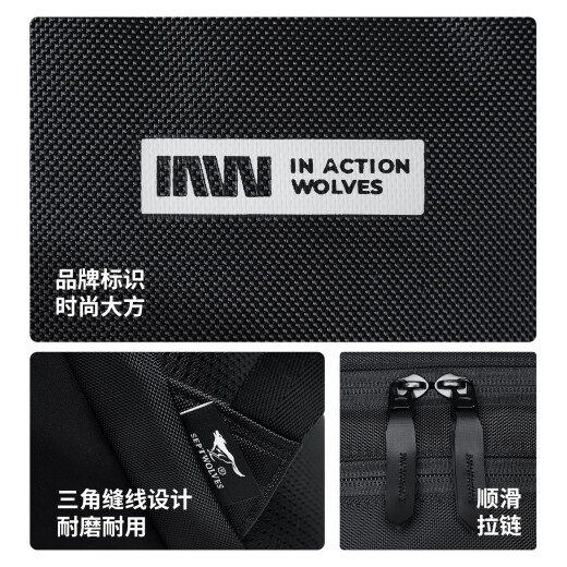 Seven Wolves 2025 Nuevo viaje de viaje para la mochila para hombres Viaje de negocios de corta distancia de corta distancia Viajes grandes capacidad de computadora Bag Black