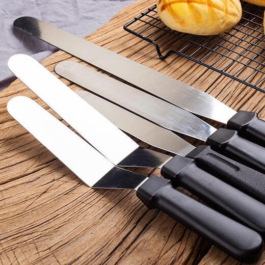 FANCYCHIC butter knife stainless steel cake spatula smoothing artifact demoulding knife scraper straight kiss knife decorating knife baking tools straight 4 inches 60 and above