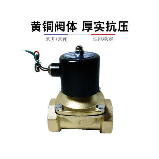 Yuyao Bopu brass wire port solenoid valve 2W type direct-acting solenoid valve AC220V DC24V 2W-500-50 (DC24V normally closed type)