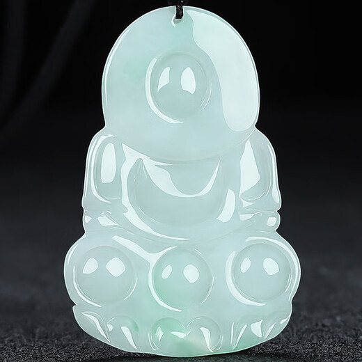 陛玉A货翡翠观音吊坠男士玉坠附鉴定证书