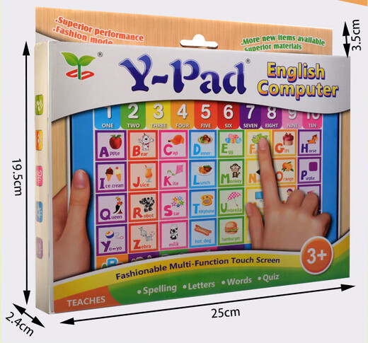 Inglés infantil Educación temprana Touch Toque Authanumérico Enseñanza Máquina de aprendizaje multifuncional Punto cognitivo de lectura Tableta azul