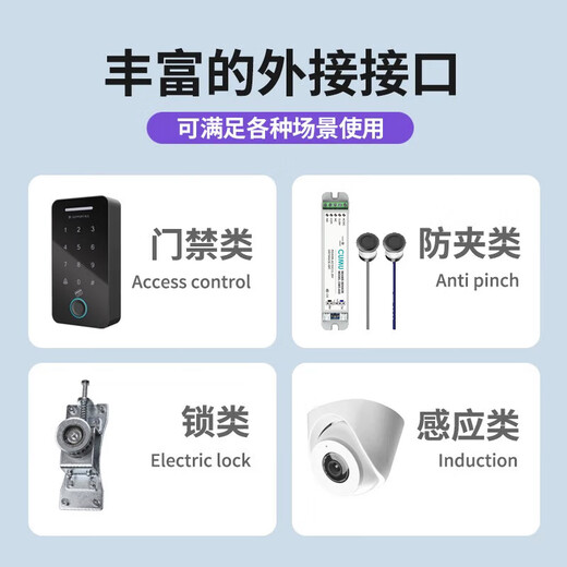 山头林村自动门感应门电机整套机组电动平移门玻璃门控制器轨道套 11150机组+轨道+长夹+感应器