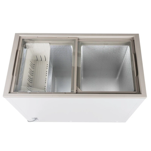 Suiling (SUILING) Gefrierschrank mit zwei Temperaturen, horizontaler Zweikammer-Gefrierschrank zum Kühlen und Gefrieren, großer Kapazitäts-Haushalts- und Gewerbekühlschrank, super energiesparender und stromsparender Kommunalkommissar-Kühlschrank WT4-266K (1115 x 625 x 835), doppelte Temperatur