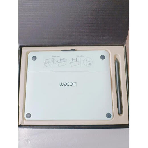 Wacom原装二手 ctl672手写板手绘板数位板手写板网课画画专用osu入门 7成新全套+防护膜背面有划