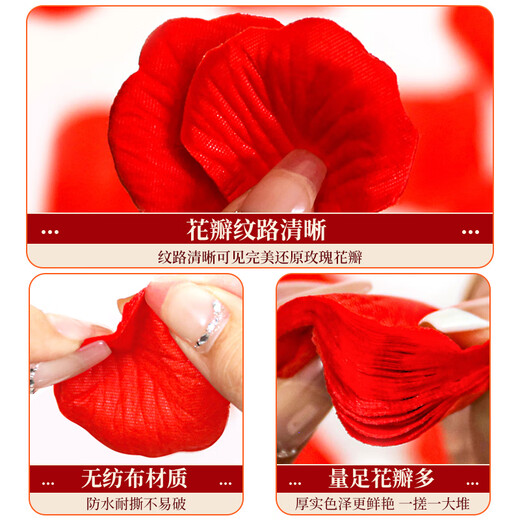 Simulación de San Valentín de San Valentín Pétalos de rosa Decoración de bodas Manos de boda Pétalos espolvoreadores Confesación de la propuesta de amor Decoración de la sala de bodas románticas BLANCES 3 PACKS (300 PIEZAS)