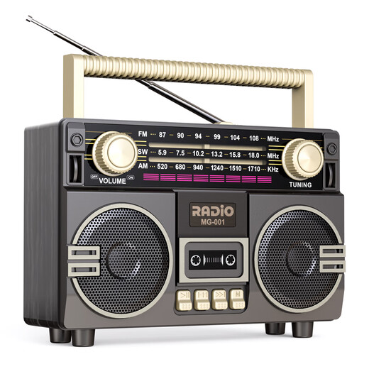 Dili full-band radio for the elderly 2024 new high-end semiconductor retro old-fashioned plug-in card U disk antenna elderly broadcast rechargeable portable Bluetooth speaker retro black radio/Bluetooth speaker/plug-in card/U disk