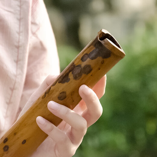 玉屏箫笛 大漆莽箫专业演奏南箫 曹俊亲制湘妃竹大管径大头箫乐器 八孔D调（定制7-14天发货）