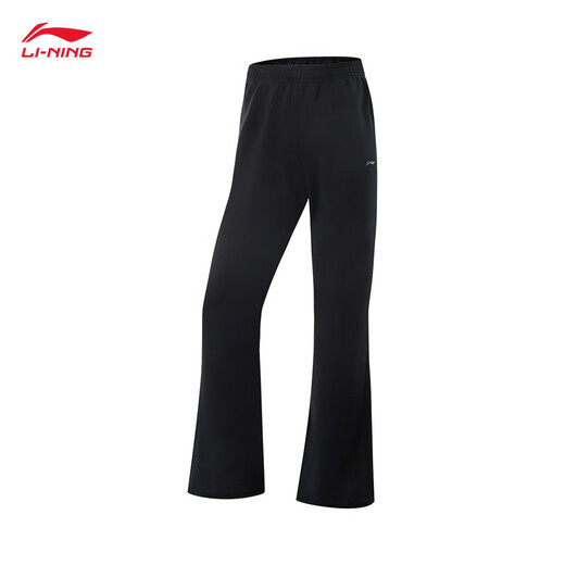 Li Ning Fitness Series Milk Fu Pants Micro-flare Waiting Pants Women's 25 Autumn and Winter New Fashionable Skin-Friendly Comfortable Sports Pants [Skin-friendly and breathable] Regular-Friendly-Black (718 models)-1 XL