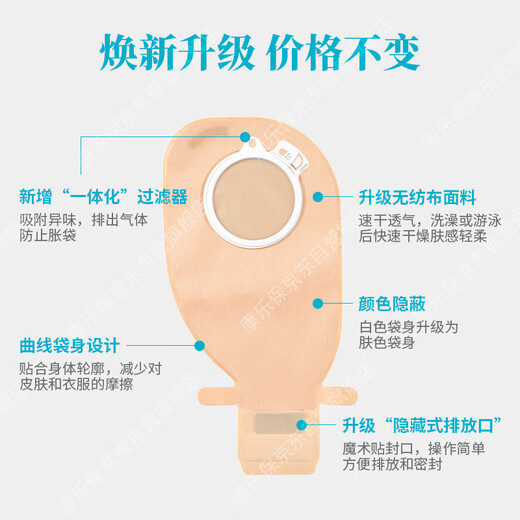 Coloplast Teshu 13976 Zweiteiler Ostomie-Tasche Zwei-teiliger intestinaler Ostomie-Tasche Stomatpflege 15 Tabletten 1698 Verbessertes Modell