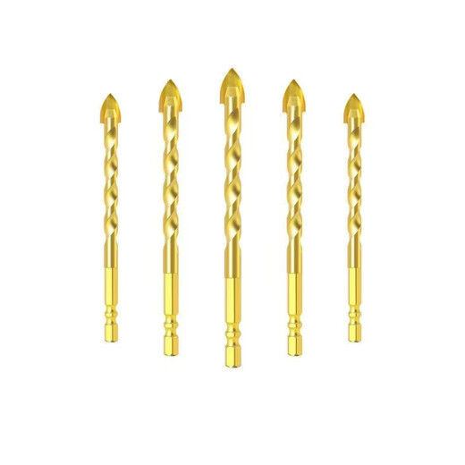 JD Logistics Hexagonal thread one-word handle multi-functional drill tile glass concrete drilling drill bit hexagonal thread one-word 5mm 1 piece