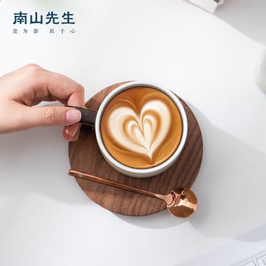 Mr. Nanshan Hanjian coffee cup set household ceramic tea cup with spoon light luxury birthday gift exquisite coffee cup