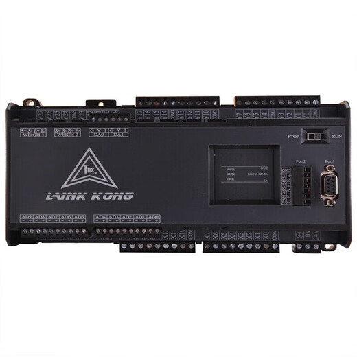 悦常盛领控科技plc控制器工控板触摸fx3u fx2n简易模块编程兼容脉冲 LK3U-32-10AD-2DA NTC温度混合型MRT4轴