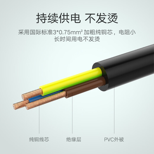 绿联笔记本电源线 三孔梅花尾电脑适配器充电器线 通用华硕惠普戴尔三星宏基笔记本 黑1.5米50271