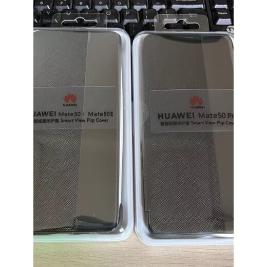 Huawei (Huawei) está equipado con Huawei Mate50Pro Caja de teléfono móvil original Caso de protección de ventana inteligente de tipo Flip Type Mate50e Caso de cuero de cuero de cuero emulado 5G Flip inteligente de moda y personalizado Ventana [negra] Huawei Mate 50 Pro 50 Pro