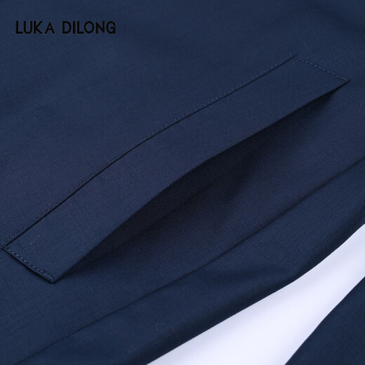 Lucadilong [100% Merinowolle aus Italien importiert] Leichte Luxus-High-End-Herren-Business Executive Jacket Coat Royal Blue L (50)