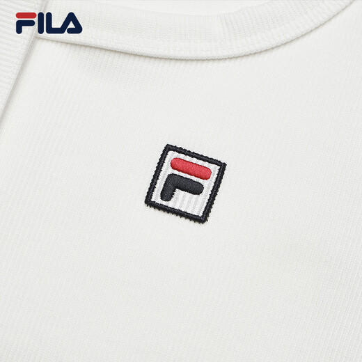 Fila offizielle Frauengestricke Weste 2025 Sommer Neue Weste Sport Slim Unterwäsche Schwarz Cloud White-Wt 170/8a/L