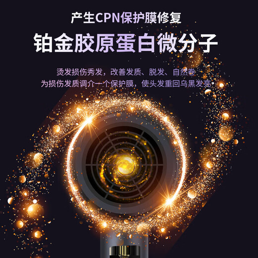 Hair dryer for home high-power hot and cold air hair dryer for student dormitory blue light negative ion does not hurt hair Professional version 6000 strong wind charm gray